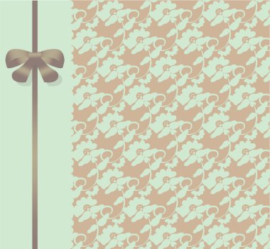 Vintage davetiye çiçek süslemeli