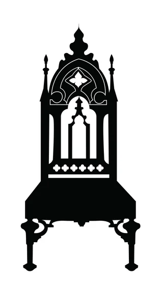 Silla de estilo gótico con adornos — Vector de stock