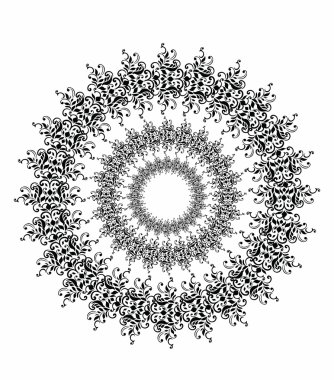 Çiçekli Dantel süs yuvarlak şekil