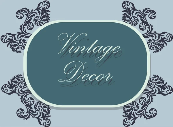 Vintage inbjudningskort med spetsmönster prydnad — Stock vektor