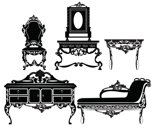 Vintage Baroque furniture set