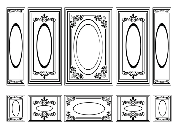 Ozdobne ramki Ornamented dla ścian i tła — Wektor stockowy