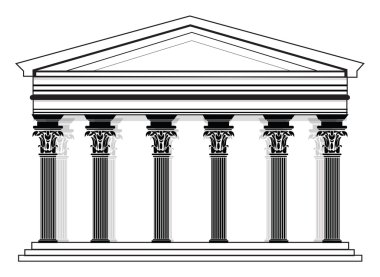 Roma/Yunan vektör Pantheon Tapınağı