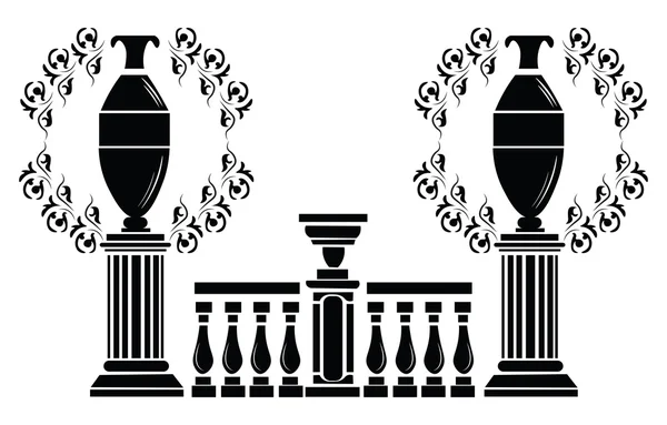 Vector Architectural decorative columns — Stock Vector