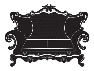 Vektör Barok kanepe mobilya