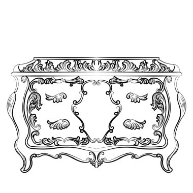 Çekmeceli Zengin Barok Pansuman Masası