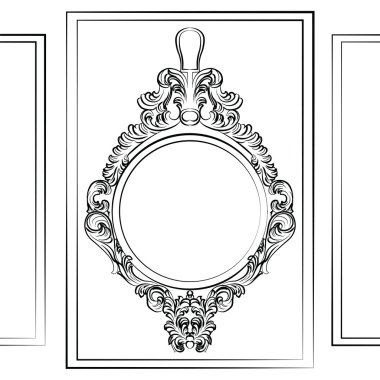 Lüks Barok Rokoko Ayna çerçeve seti