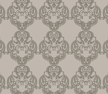 Vintage Floral ornament damask pattern clipart