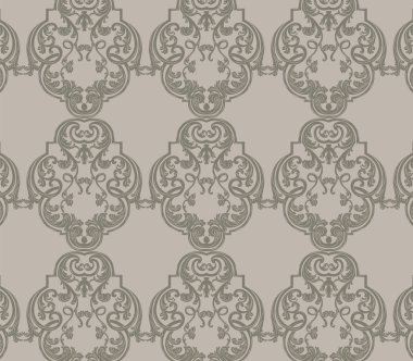 Vintage Floral ornament damask pattern clipart