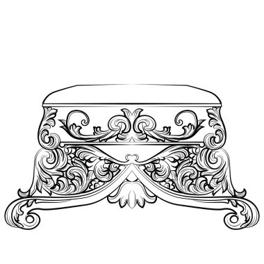 Royal Barok Vector Klasik sandalye mobilyaları