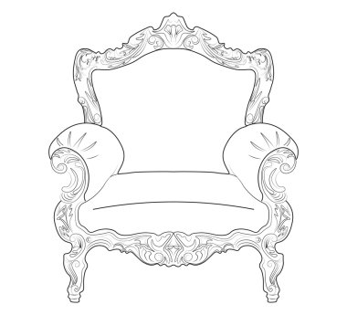 Klasik Kraliyet koltuk lüks süslemeli