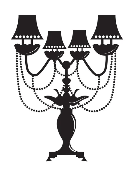 Klassiska barock lampa — Stock vektor