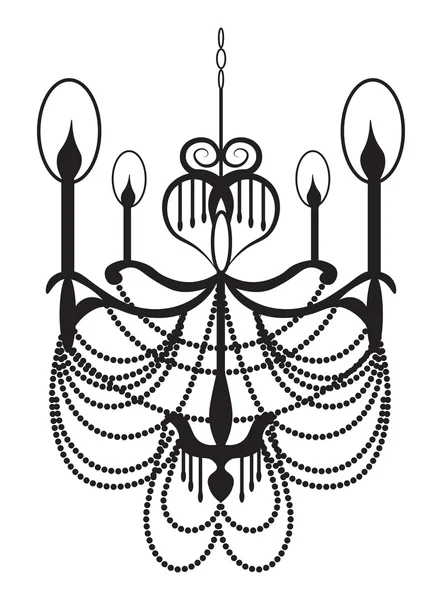 Lámpara de araña moderna neoclásica sobre fondo blanco — Vector de stock