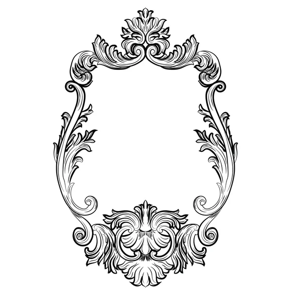 Décor baroque Rococo Miroir — Image vectorielle