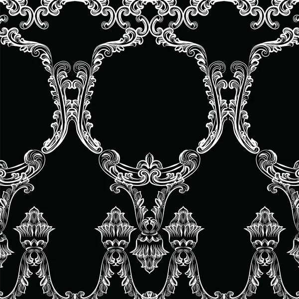 Rococo cadre décor modèle — Image vectorielle