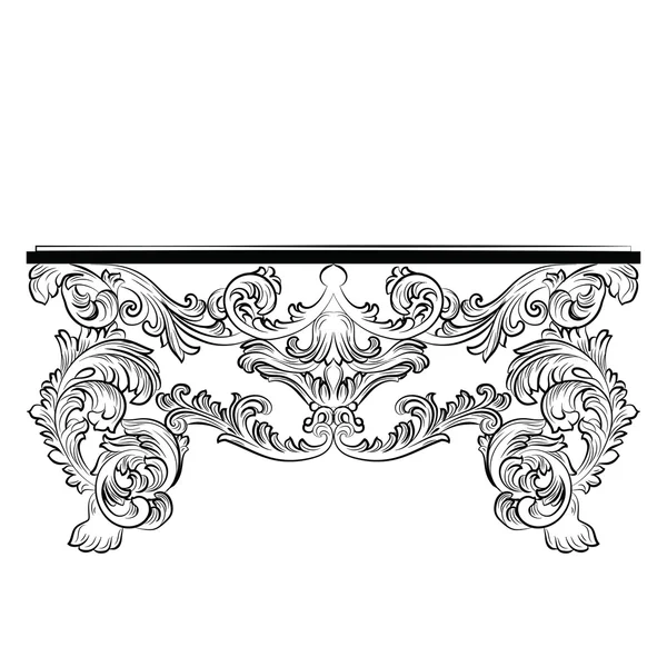 Table baroque riche — Image vectorielle