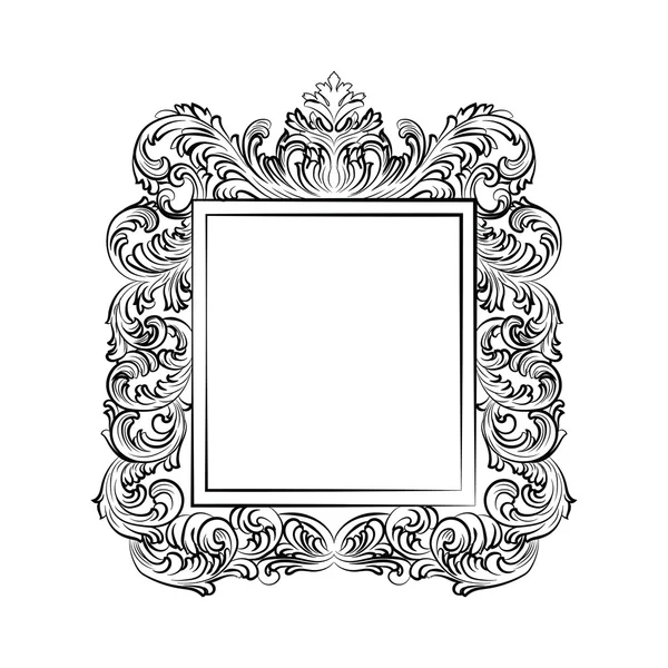 Gyönyörű barokk rokokó tükör keret — Stock Vector
