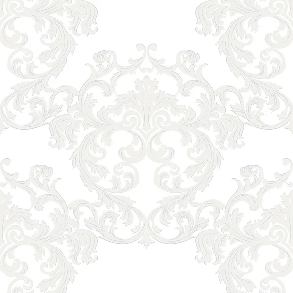 Векторный королевский цветочный дамасский элемент орнамента барокко — стоковый вектор