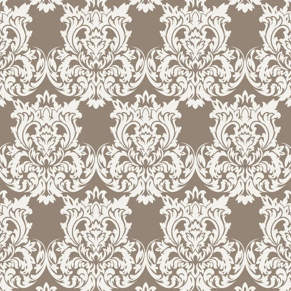 Vintage classique rococo fleuri motif damassé ornement — Image vectorielle