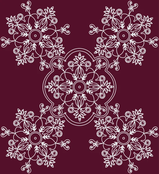 Soyut etnik çiçek süsleme