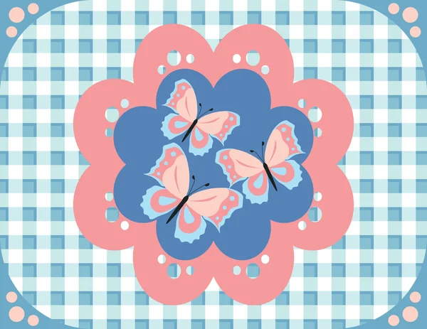 Patrón de margarita mariposas — Archivo Imágenes Vectoriales