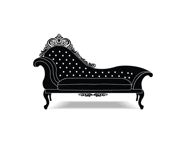 Королевская скамейка в стиле барокко — стоковый вектор