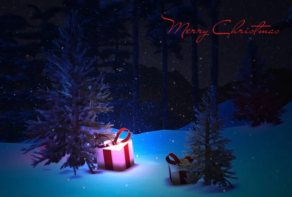 Noite mágica de Natal — Fotografia de Stock