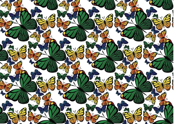 Patrón colorido mariposa — Archivo Imágenes Vectoriales