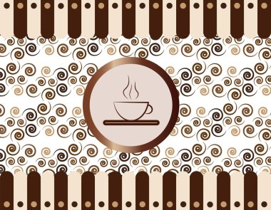 Kahve fincanı illüstrasyon Cafe konsept