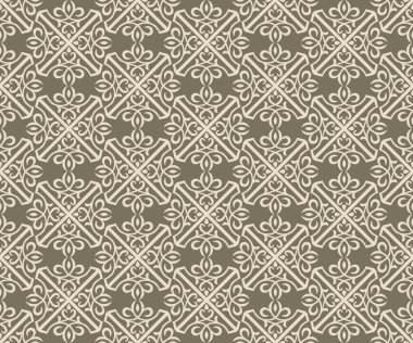 Vintage soyut geometrik çiçek klasik desenli