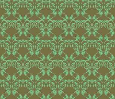 Vintage soyut geometrik çiçek klasik desenli