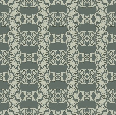 Vintage soyut geometrik çiçek klasik desenli