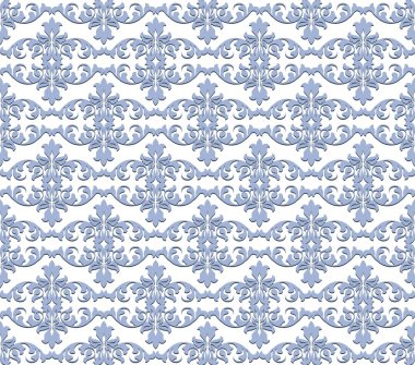 Vintage soyut geometrik çiçek klasik desenli