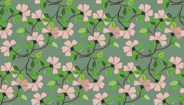 Primavera flores padrão design fundo — Vetor de Stock