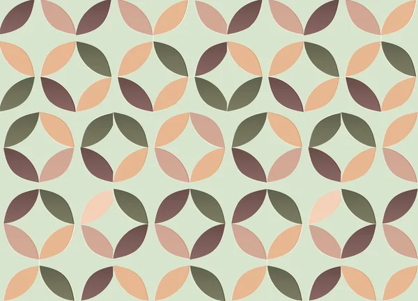 빈티지 라운드 장미 색 꽃 패턴 장식 — 스톡 벡터
