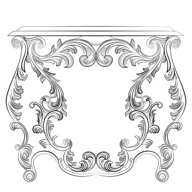 Glamorous Fabulous Barok Rokoko Konsol Masa