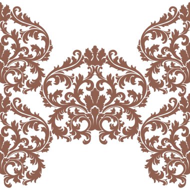 Damask süs ile Vektör Barok desen