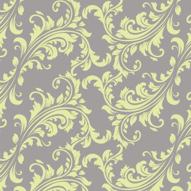 Vektör Vintage Bahar çiçek damask desen elemanı