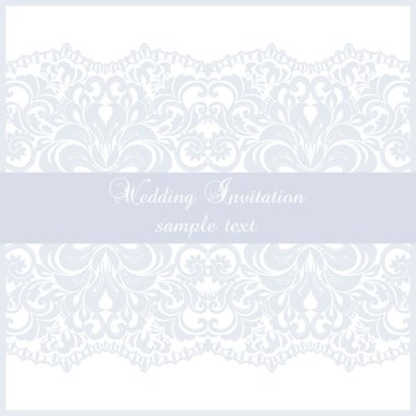 Düğün zarif dantel kartı