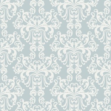 Vektör Vintage Damask deseni süsleme imparatorluk tarzı
