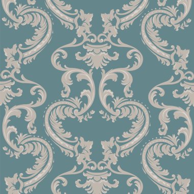 Vektör Barok çiçek Damask desenli arka plan