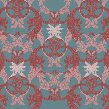 Vektör damask deseni süsleme