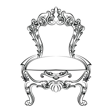 Royal Barok Vector Klasik sandalye mobilyaları