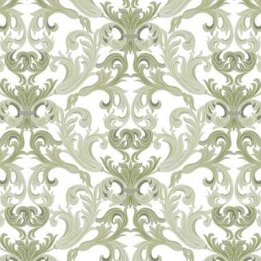 Vektör damask deseni süsleme