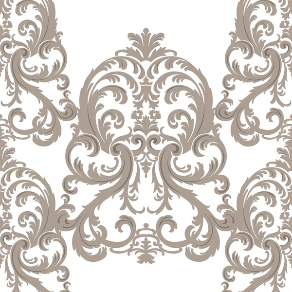 Vector Royal damasco floral patrón ornamento barroco — Vector de stock