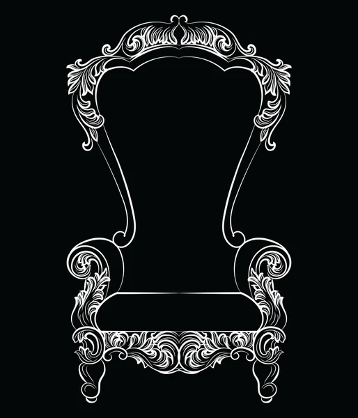 Fabuloso rico barroco sillón rococó — Vector de stock