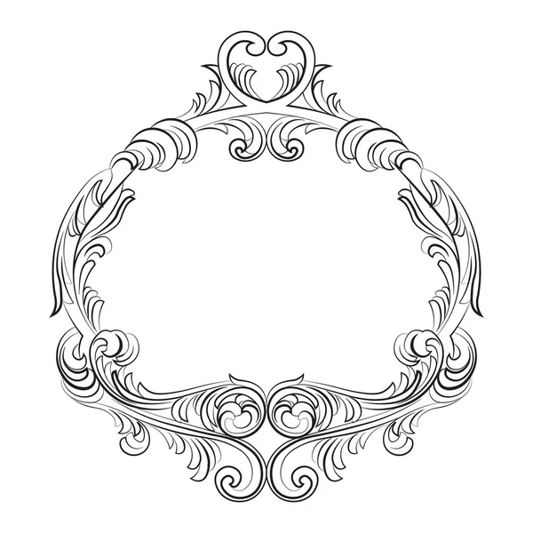 Vintage barroco Royal Vector marco — Vector de stock