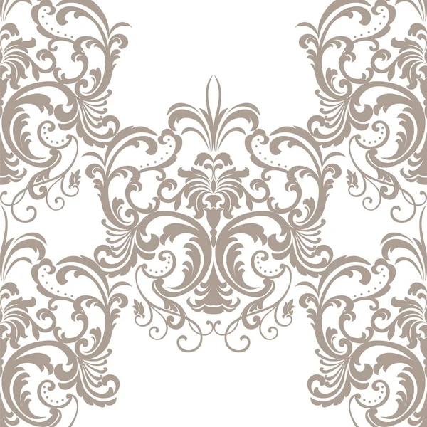 Vektor Barock Vintage floralen Damast-Muster-Element Hintergrund — Stockvektor
