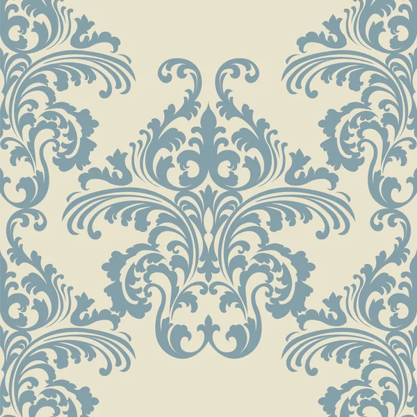 Vintage Vector Rococò modello damascato ornamento floreale — Vettoriale Stock