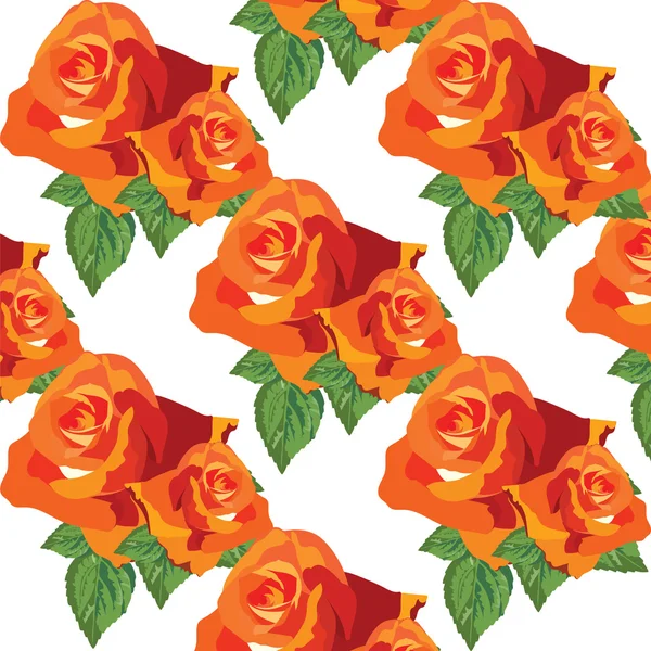 Ακουαρέλα κόκκινα τριαντάφυλλα μοτίβο — Διανυσματικό Αρχείο